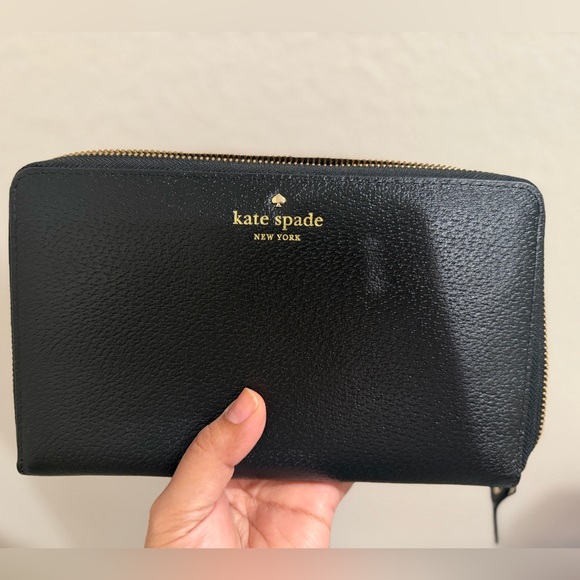 kate spade Handbags - Large Kate Spade Black Zip-Around Wallet
